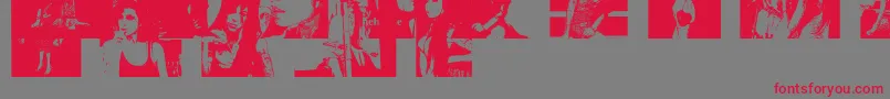 Police Amybats2 – polices rouges sur fond gris