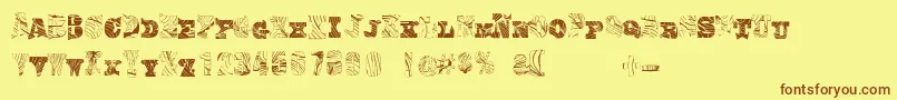 Comiceoodwork Font – Brown Fonts on Yellow Background