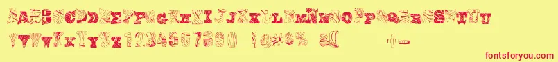 Comiceoodwork Font – Red Fonts on Yellow Background