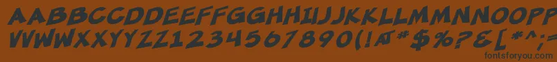 SfMincedMeatBoldObliqueフォントについての詳細 フォントSfMincedMeatBoldOblique – 黒い文字が茶色の背景にあります