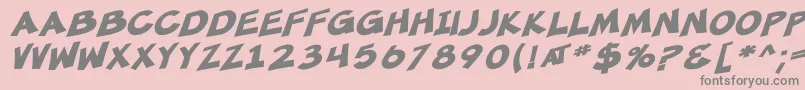 SfMincedMeatBoldOblique Font – Gray Fonts on Pink Background