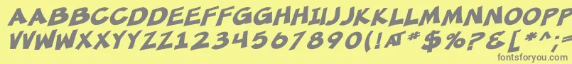 SfMincedMeatBoldOblique Font – Gray Fonts on Yellow Background