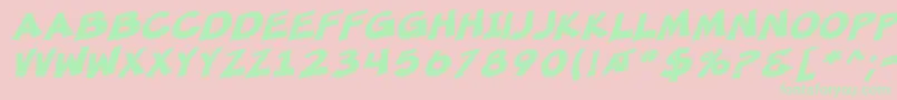 SfMincedMeatBoldOblique-Schriftart – Grüne Schriften auf rosa Hintergrund