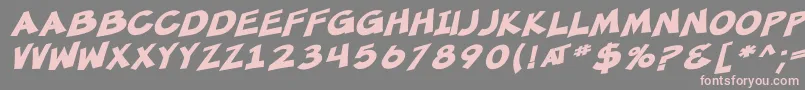 SfMincedMeatBoldOblique Font – Pink Fonts on Gray Background
