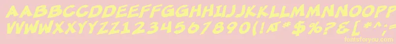 SfMincedMeatBoldOblique Font – Yellow Fonts on Pink Background