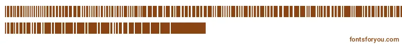 フォントBarkode – 白い背景に茶色のフォント