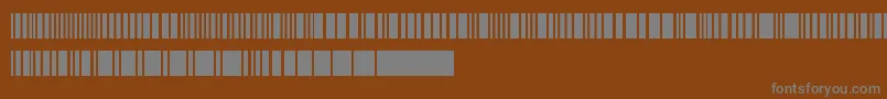 フォントBarkode – 茶色の背景に灰色の文字
