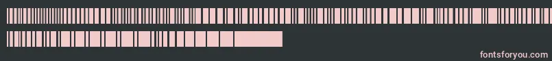 フォントBarkode – 黒い背景にピンクのフォント