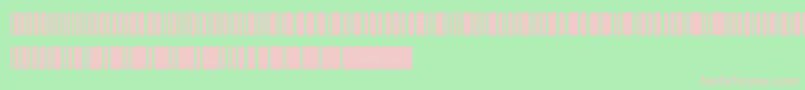 Barkode Font – Pink Fonts on Green Background