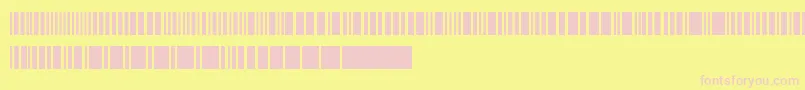 Fonte Barkode – fontes rosa em um fundo amarelo