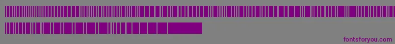 フォントBarkode – 紫色のフォント、灰色の背景
