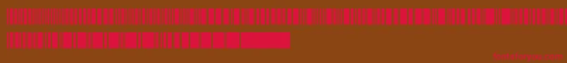 Barkode Font – Red Fonts on Brown Background