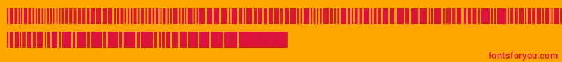 Barkode Font – Red Fonts on Orange Background