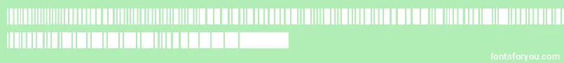 Barkode Font – White Fonts on Green Background
