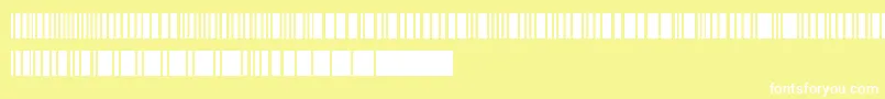 fuente Barkode – Fuentes Blancas Sobre Fondo Amarillo