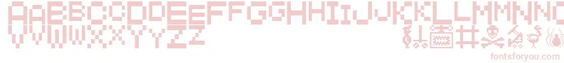 ManicMiner Font – Pink Fonts on White Background