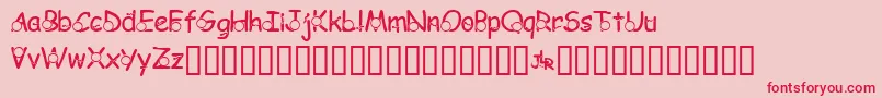 JlrTryingToConceive Font – Red Fonts on Pink Background