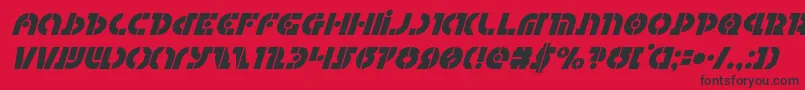 フォントQuestloksuperital – 赤い背景に黒い文字