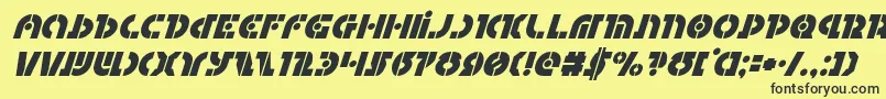 Questloksuperital Font – Black Fonts on Yellow Background