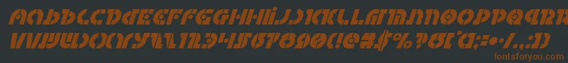Questloksuperital Font – Brown Fonts on Black Background