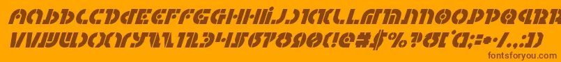 Questloksuperital Font – Brown Fonts on Orange Background