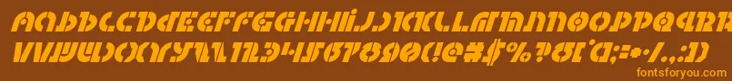 Questloksuperital Font – Orange Fonts on Brown Background
