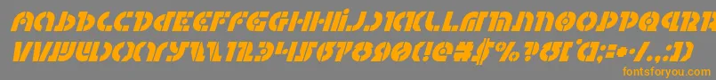 Questloksuperital Font – Orange Fonts on Gray Background