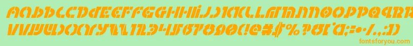 Questloksuperital Font – Orange Fonts on Green Background