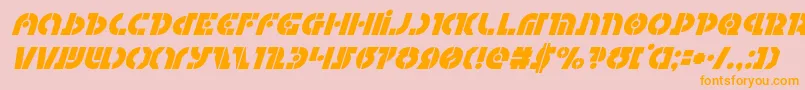 Questloksuperital Font – Orange Fonts on Pink Background