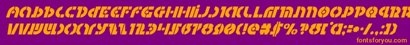 Questloksuperital Font – Orange Fonts on Purple Background