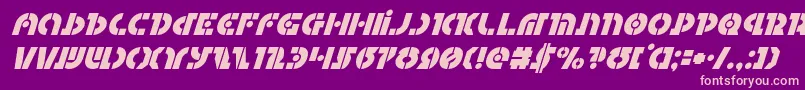 Questloksuperital Font – Pink Fonts on Purple Background