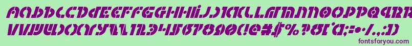 Questloksuperital Font – Purple Fonts on Green Background