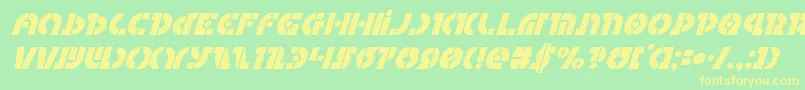 Questloksuperital Font – Yellow Fonts on Green Background