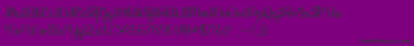 QueenXylophiaOtf-fontti – mustat fontit violetilla taustalla