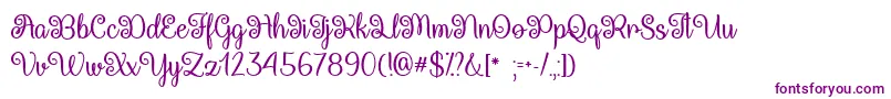 QueenXylophiaOtf Font – Purple Fonts on White Background