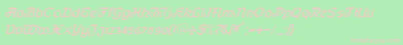 Curfract51Db Font – Pink Fonts on Green Background