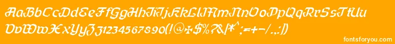 Curfract51Db Font – White Fonts on Orange Background