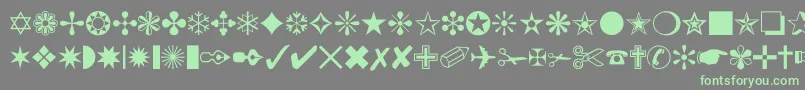 Шрифт Dingbat – зелёные шрифты на сером фоне