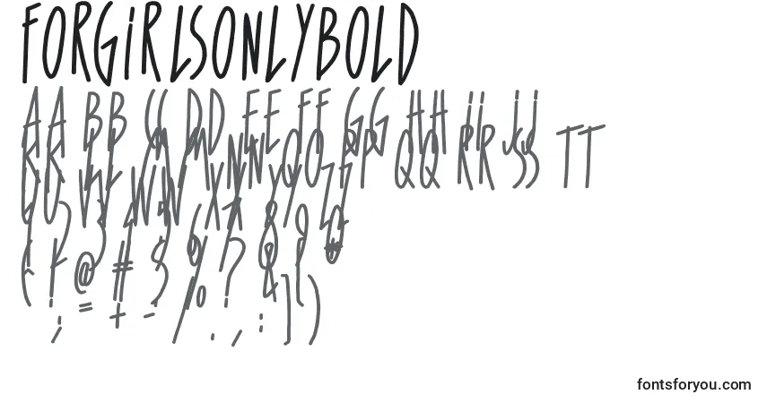 ForGirlsOnlyBold-fontti – aakkoset, numerot, erikoismerkit