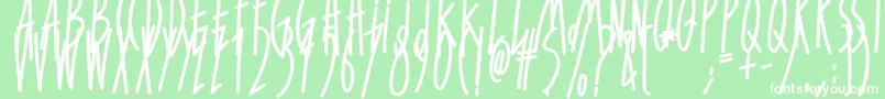 ForGirlsOnlyBold Font – White Fonts on Green Background