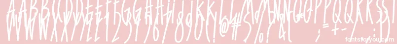 ForGirlsOnlyBold Font – White Fonts on Pink Background