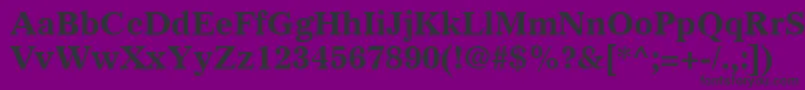 GazetteLtBold Font – Black Fonts on Purple Background