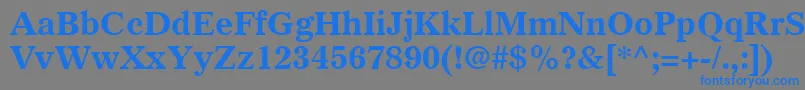 Saiba mais sobre a fonte GazetteLtBold Fonte GazetteLtBold – fontes azuis em um fundo cinza