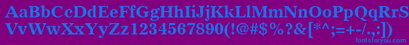 GazetteLtBold Font – Blue Fonts on Purple Background