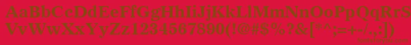 GazetteLtBold-fontti – ruskeat fontit punaisella taustalla