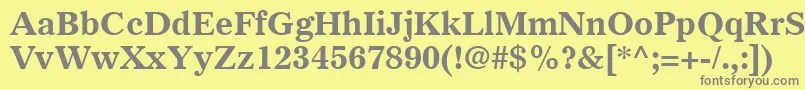 GazetteLtBold Font – Gray Fonts on Yellow Background