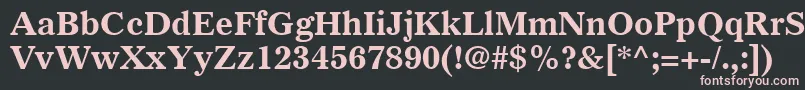 GazetteLtBold Font – Pink Fonts on Black Background