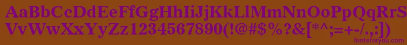 GazetteLtBold Font – Purple Fonts on Brown Background