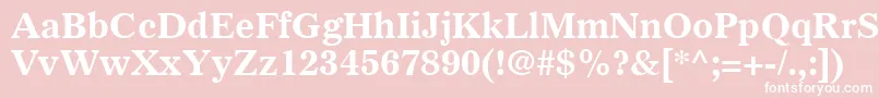 GazetteLtBold Font – White Fonts on Pink Background