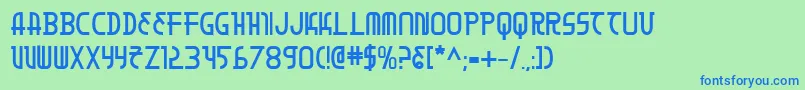 MoonDartBold Font – Blue Fonts on Green Background